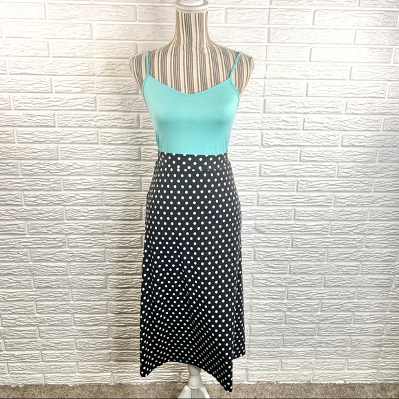 Cathy Daniels Dresses & Skirts - Cathy Black and White Polka Dot Midi Skirt